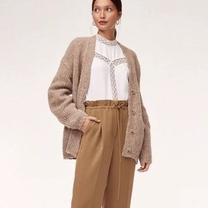 aritzia wilfred eva cardigan button-up sweater